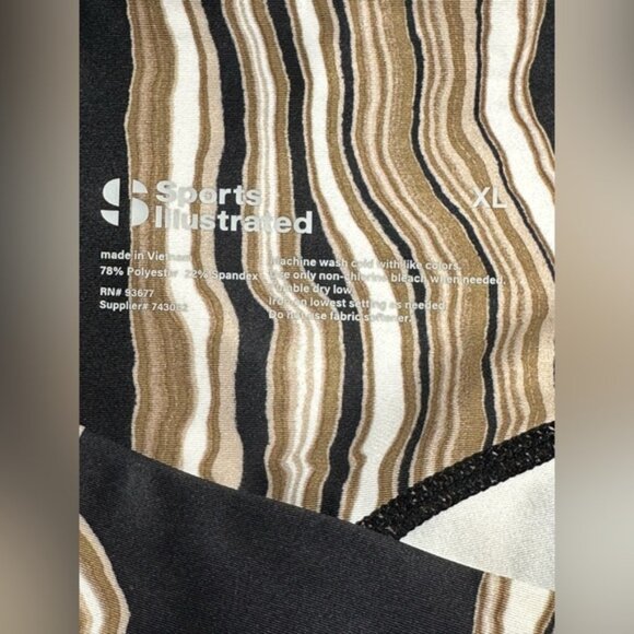 Sports Illustrated Black Brown Beige Women’s Leggings Workout Walking Run New XL - Picture 11 of 13